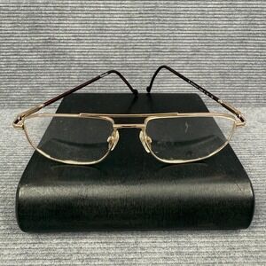 Vintage Rodenstock R2464 Gold Aviator Eyeglasses Frame Italy 57-17 145 Retro
